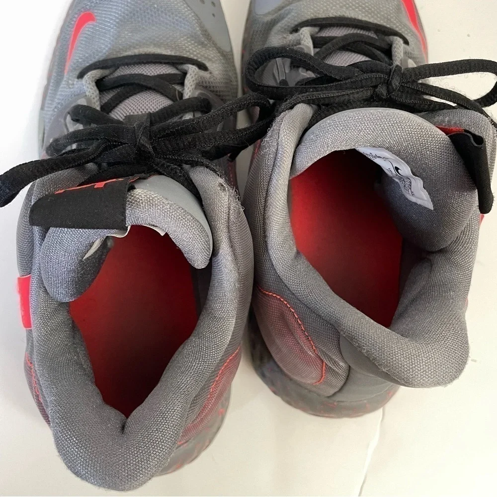 Nike KD Trey 5 VII AT5685-002 Basketball Gray Red Hi Top Sneakers Shoes Size 6Y